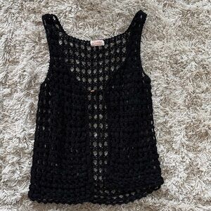 Vintage Black Crochet Top